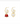 Pearl Heart Rose Earrings gold circle earrings 14K Gold Plated